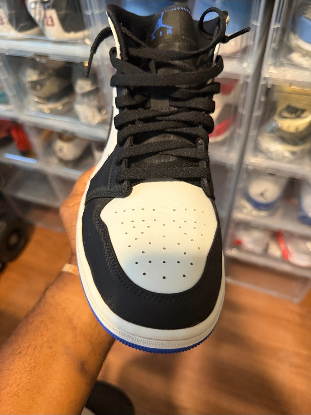 Jordan Men's Sneakers in Black, White & Royal Blue